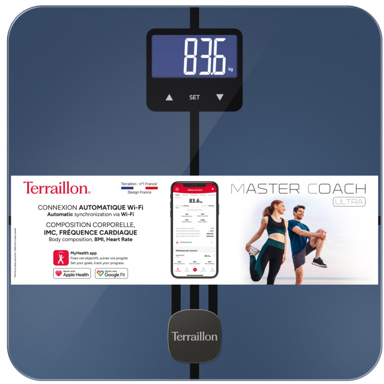 Terraillon Master Coach Ultra Wifi & BMI 180 kg kroppsfettanalysator
