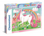 Clementoni 104 brikker Puslespill Kids SuperColors Unicorn Clementoni 104 brikker Puslespill Kids SuperColors Unicorn