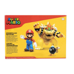 JAKKS Pacific Super Mario 4 tommers figursett Mario vs. Bowser