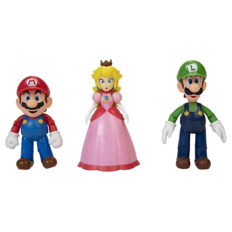 JAKKS Pacific Super Mario 4 tommers figursett Mushroom Kingdom