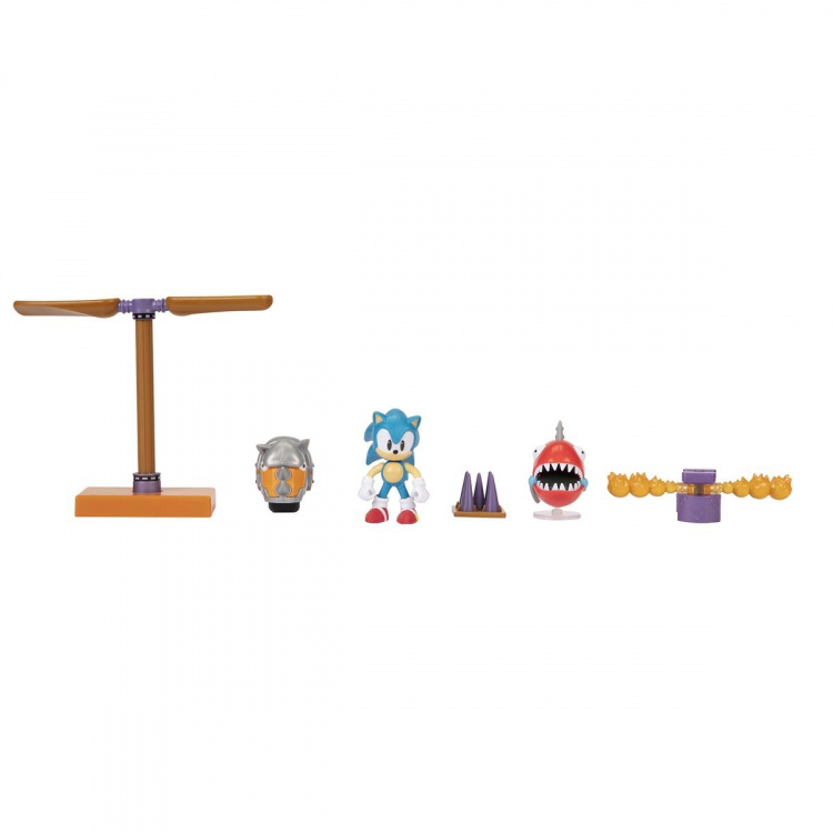JAKKS Pacific Sonic the Hedgehog 2,5 tommers diorama-sett Classic