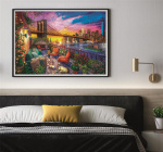 Clementoni 3000 stk Høykvalitets kolleksjon Manhattan Balkong Solnedgang