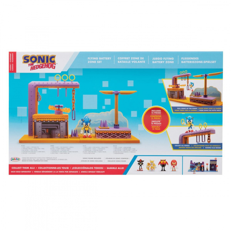 JAKKS Pacific Sonic the Hedgehog 2,5 tommers lekesett Flying Battery Zone JAKKS Pacific Sonic the Hedgehog 2,5 tommers lekesett Flying Battery Zone