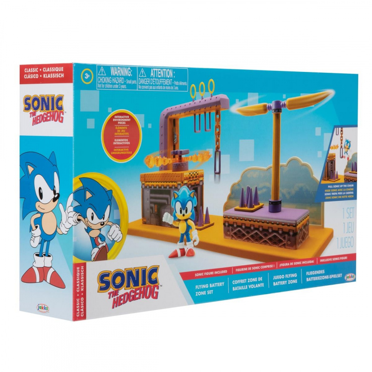 JAKKS Pacific Sonic the Hedgehog 2,5 tommers lekesett Flying Battery Zone JAKKS Pacific Sonic the Hedgehog 2,5 tommers lekesett Flying Battery Zone