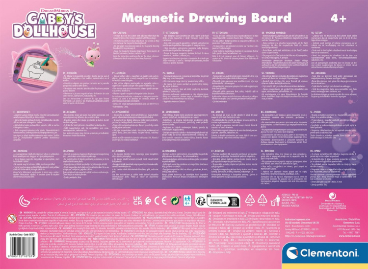 Clementoni Magnetisk tavle Gabbys dukkehus Clementoni Magnetisk tavle Gabbys dukkehus