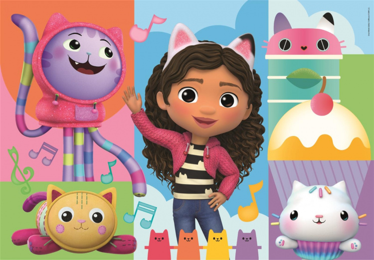 Clementoni 2x60 brikker Puslespill Kids Gabbys dukkehus