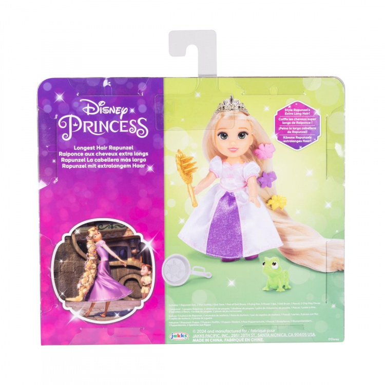 JAKKS Pacific Disney Princess 6 tommers Petite-dukke med ekstra mote og tilbehør Rapunzel med langt hår JAKKS Pacific Disney Princess 6 tommers Petite-dukke med ekstra mote og tilbehør Rapunzel med langt hår