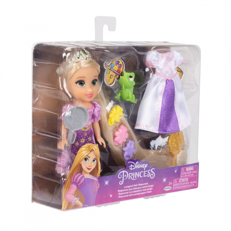 JAKKS Pacific Disney Princess 6 tommers Petite-dukke med ekstra mote og tilbehør Rapunzel med langt hår JAKKS Pacific Disney Princess 6 tommers Petite-dukke med ekstra mote og tilbehør Rapunzel med langt hår