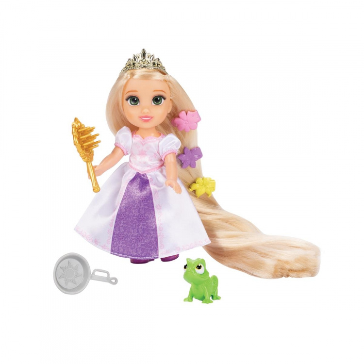JAKKS Pacific Disney Princess 6 tommers Petite-dukke med ekstra mote og tilbehør Rapunzel med langt hår JAKKS Pacific Disney Princess 6 tommers Petite-dukke med ekstra mote og tilbehør Rapunzel med langt hår