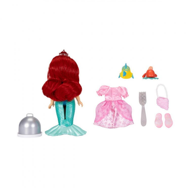 JAKKS Pacific Disney Princess 6-tommers Petite Doll med ekstra mote og tilbehør Sea to Land Ariel