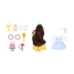 JAKKS Pacific Disney Princess 6 tommers liten dukke med ekstra mote og tilbehør Be Our Guest Belle