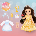 JAKKS Pacific Disney Princess 6 tommers liten dukke med ekstra mote og tilbehør Be Our Guest Belle