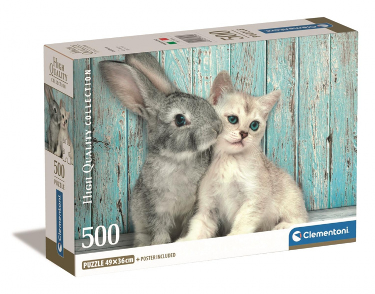 Clementoni 500 stk CB Collection Cat & Bunny av høy kvalitet