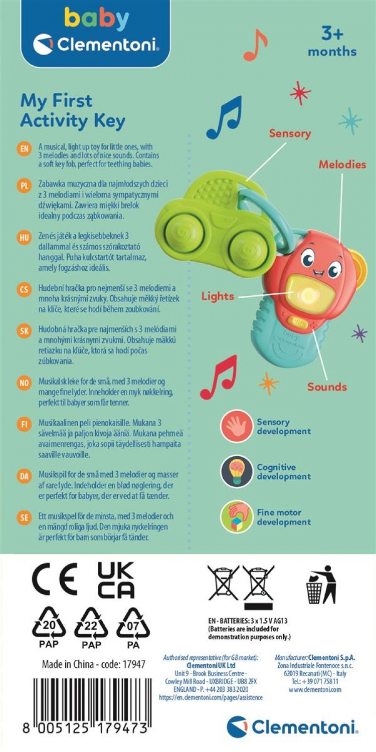 Clementoni Min første aktivitetsnøkkel