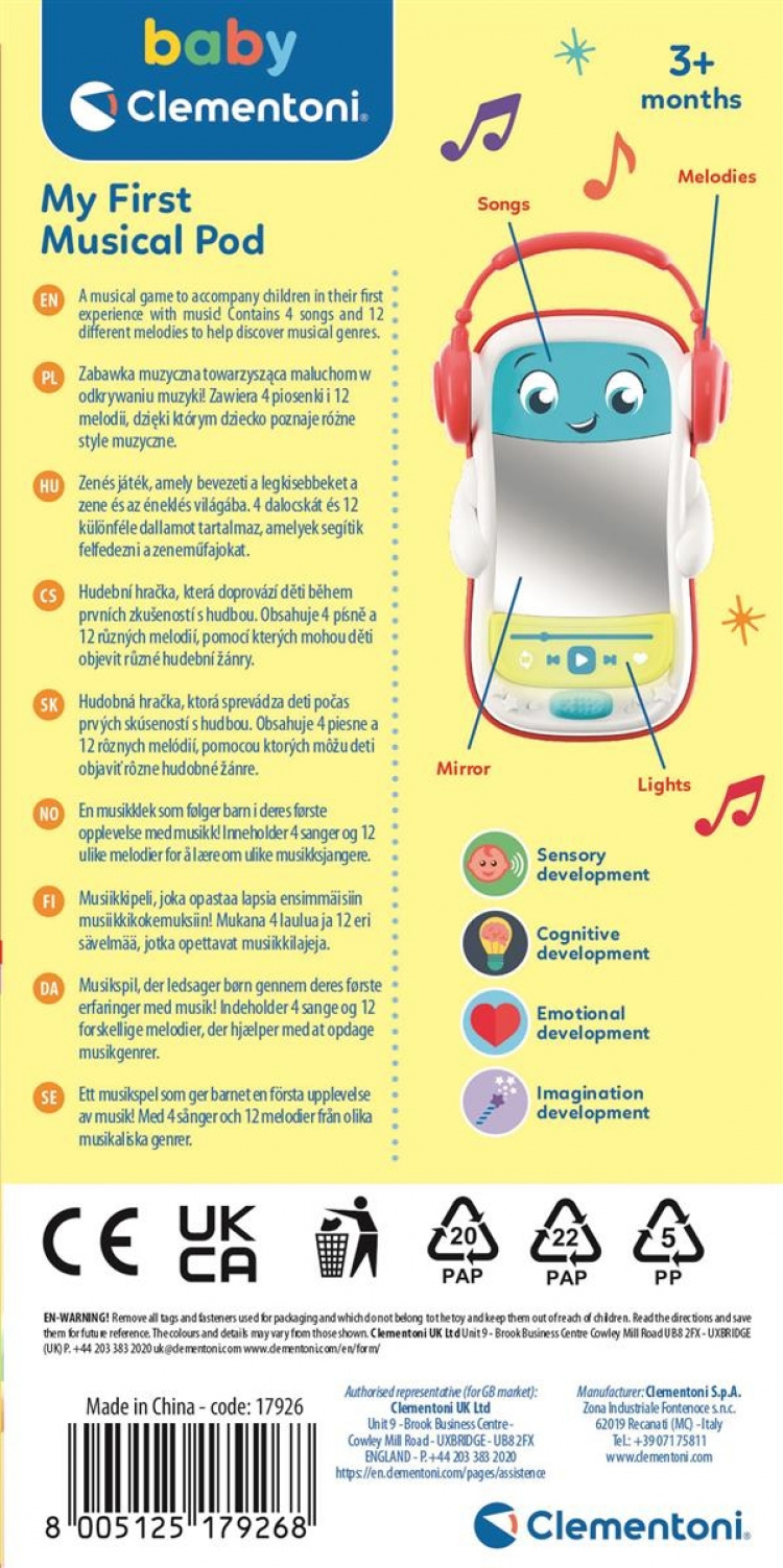 Clementoni Min første musikalske pod