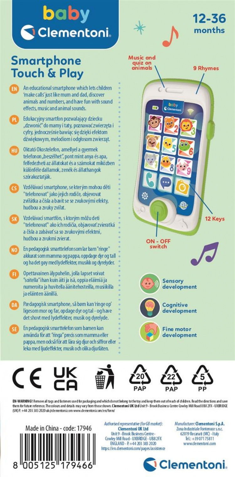 Clementoni Smarttelefon Touch & Play