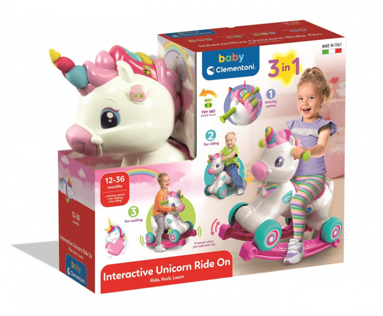 Clementoni Ride On 3 i 1 enhjørning