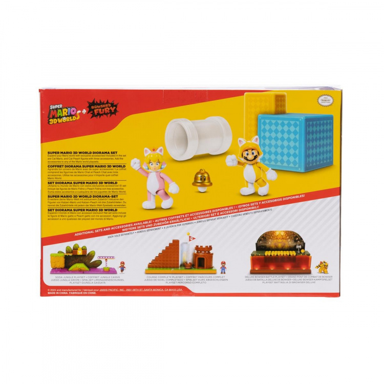 JAKKS Pacific Super Mario 2,5 tommers diorama-sett 3D World