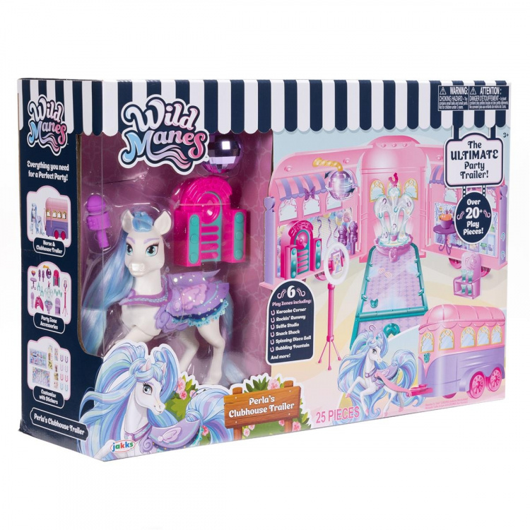 JAKKS Pacific Wild Manes lekesett Clubhouse Trailer