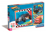 Clementoni 3x48 stk Puslespill for barn Hotwheels