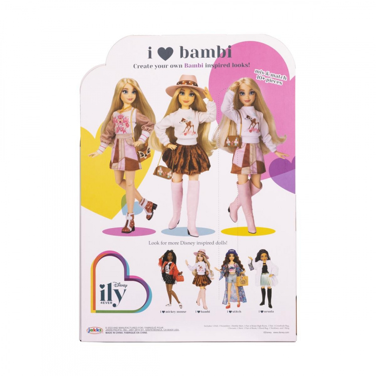 JAKKS Pacific Disney ily 4EVER Fashion Doll med ekstra mote inspirert av Bambi