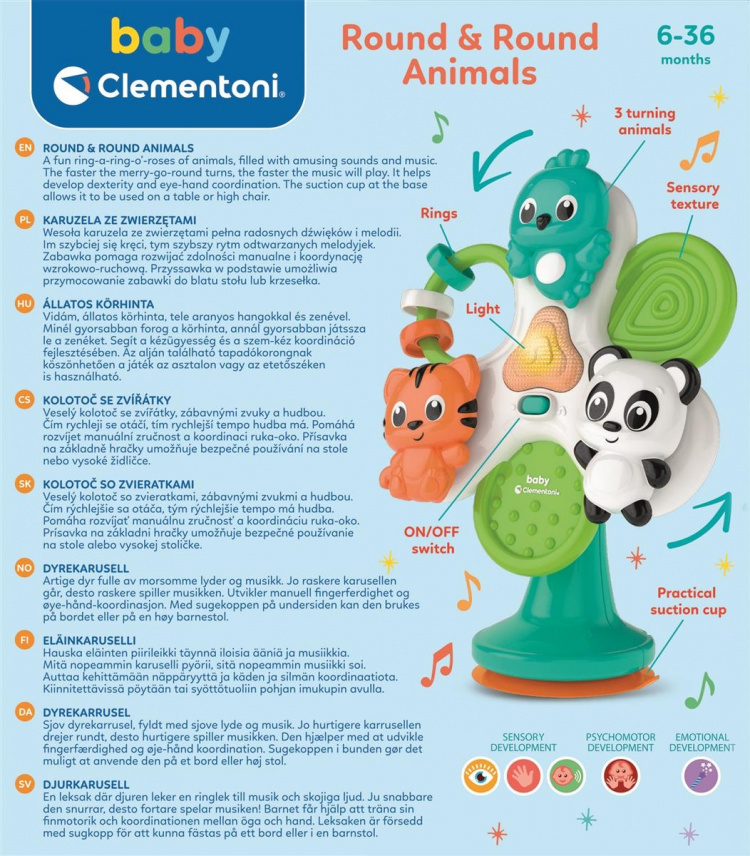 Clementoni Runde og runde dyr