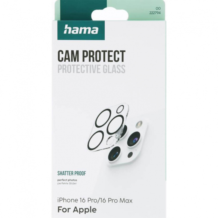 Hama Camera Protective Glass iPhone 16 Pro/16 Pro Max