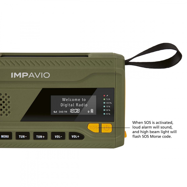 Impavio DAB1 Robust DAB+/FM-radio for utendørs bruk
