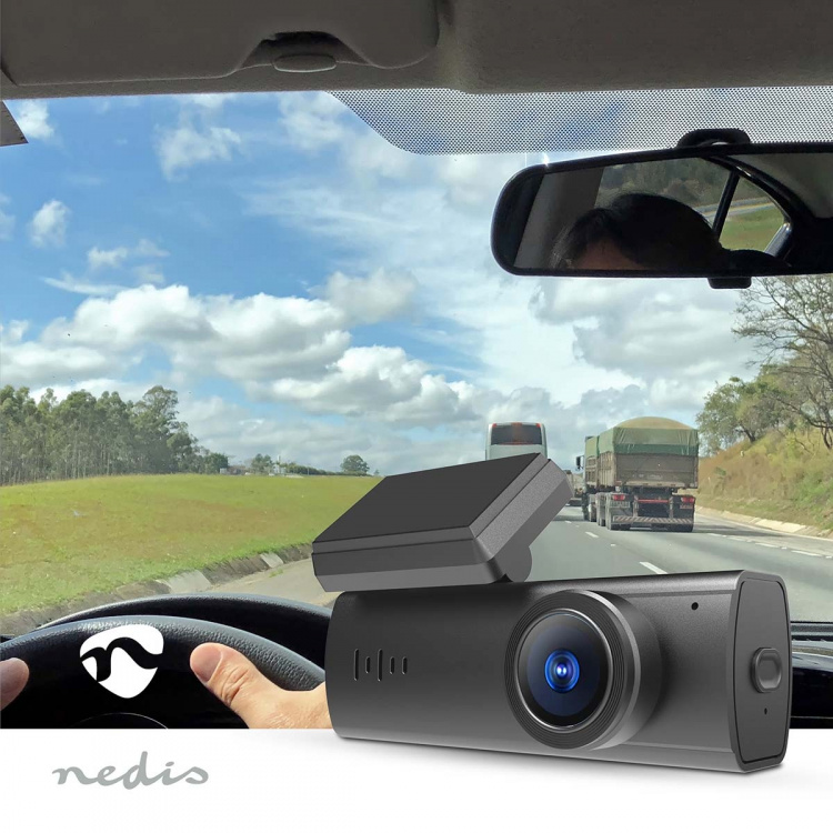 Nedis Dash Cam | 1080p@30fps | 2 MPixel | Wi-Fi | Ingen skjerm | Nattvisning | Sort