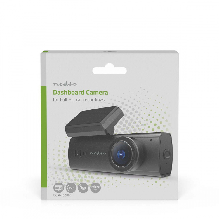 Nedis Dash Cam | 1080p@30fps | 2 MPixel | Wi-Fi | Ingen skjerm | Nattvisning | Sort