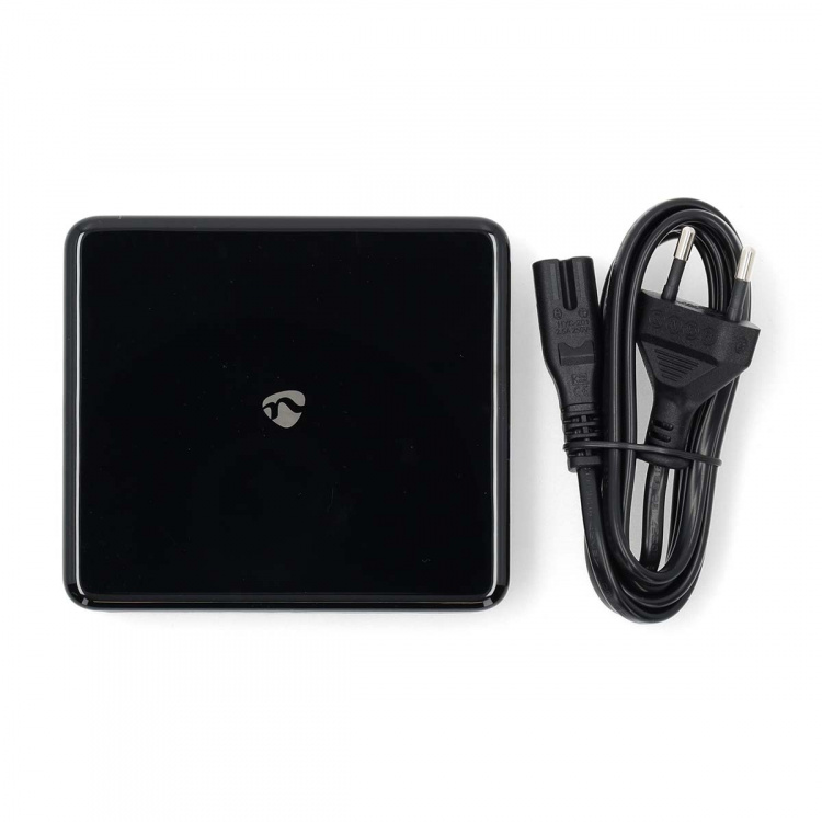 Nedis Bordlader | 65 W | GaN | 1.5 / 2.0 / 2.5 / 3.0 / 3.25 A A | Antall utganger: 4 | USB-A / USB-C™ | Euro | 1.50 m | Automatisk Spenning Utvalg