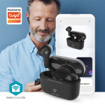 Nedis Fullt Trådløse hodetelefoner | Hybrid (ENC + ANC) | Bluetooth® | Maksimal batteritid: 36 timer | Touch kontroll | Ladeboks | Trådløs ladeetui | Innebygd mikrofon | Stemmestyring | Sort