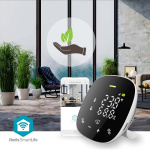 Nedis SmartLife luftkvalitetsmonitor | Wi-Fi | Inkludert display | Karbondioksid (CO2) / Luftfuktighet / Temperatur | Android™ / IOS | Hvit / Sort