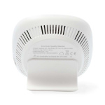 Nedis SmartLife luftkvalitetsmonitor | Wi-Fi | Inkludert display | Karbondioksid (CO2) / Luftfuktighet / Temperatur | Android™ / IOS | Hvit / Sort