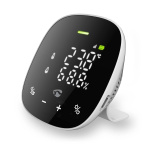 Nedis SmartLife luftkvalitetsmonitor | Wi-Fi | Inkludert display | Karbondioksid (CO2) / Luftfuktighet / Temperatur | Android™ / IOS | Hvit / Sort
