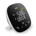 Nedis SmartLife luftkvalitetsmonitor | Wi-Fi | Inkludert display | Karbondioksid (CO2) / Luftfuktighet / Temperatur | Android™ / IOS | Hvit / Sort