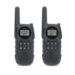 Nedis Walkie-Talkie Set | 2 håndsett | Opp til 10 km | Frekvens kanal: 8 | PTT / VOX | Opp til 3 timer | Hodetelefonutgang | Sort