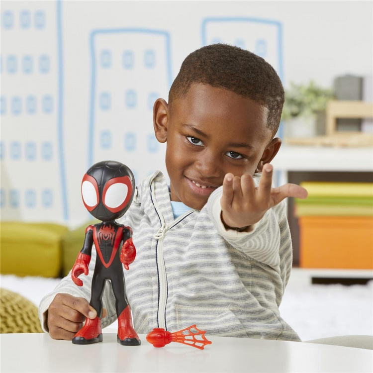 Spidey og hans fantastiske venner Supersized 9 tommers figur Miles Morales Spidey og hans fantastiske venner Supersized 9 tommers figur Miles Morales