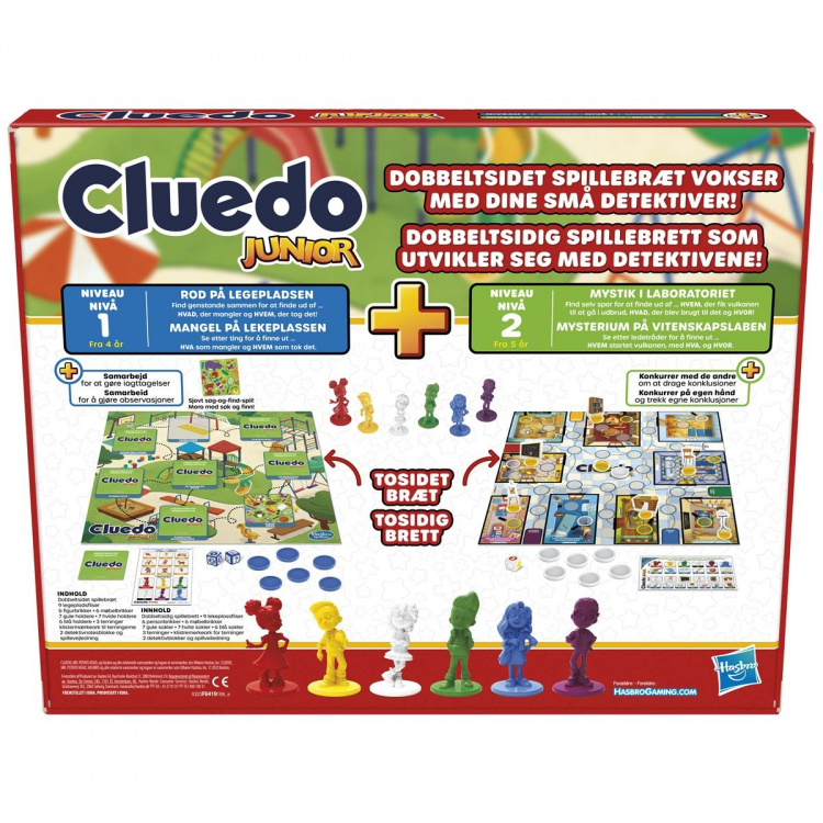 Hasbro Cluedo Junior 2 spill i 1 (DK/NO) Hasbro Cluedo Junior 2 spill i 1 (DK/NO)