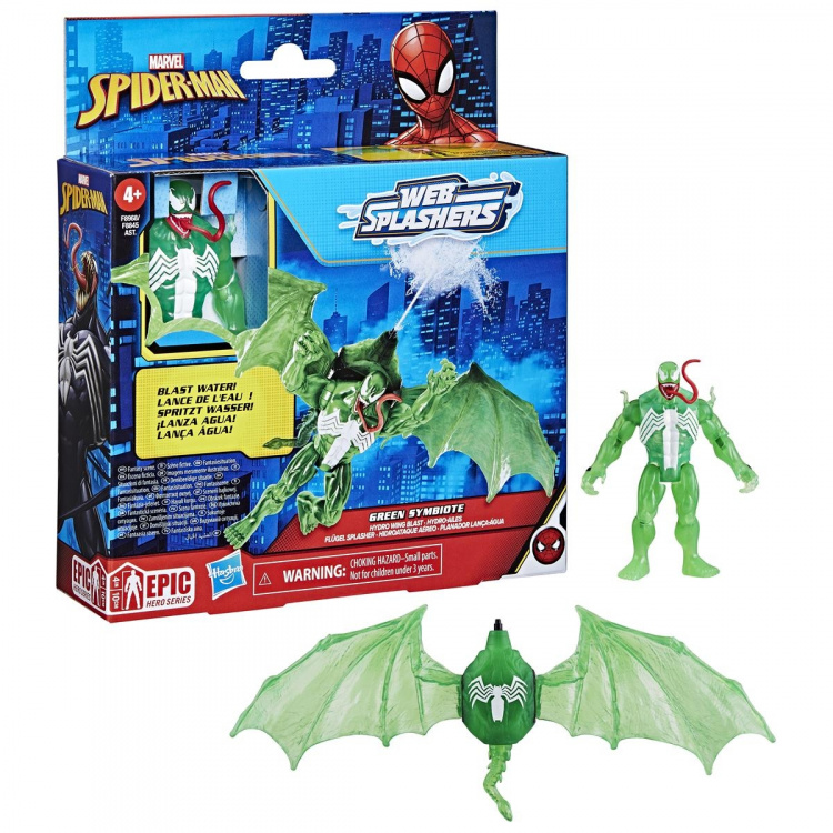 Spider-Man Web Splashers Figur og kjøretøy Green Symbiote