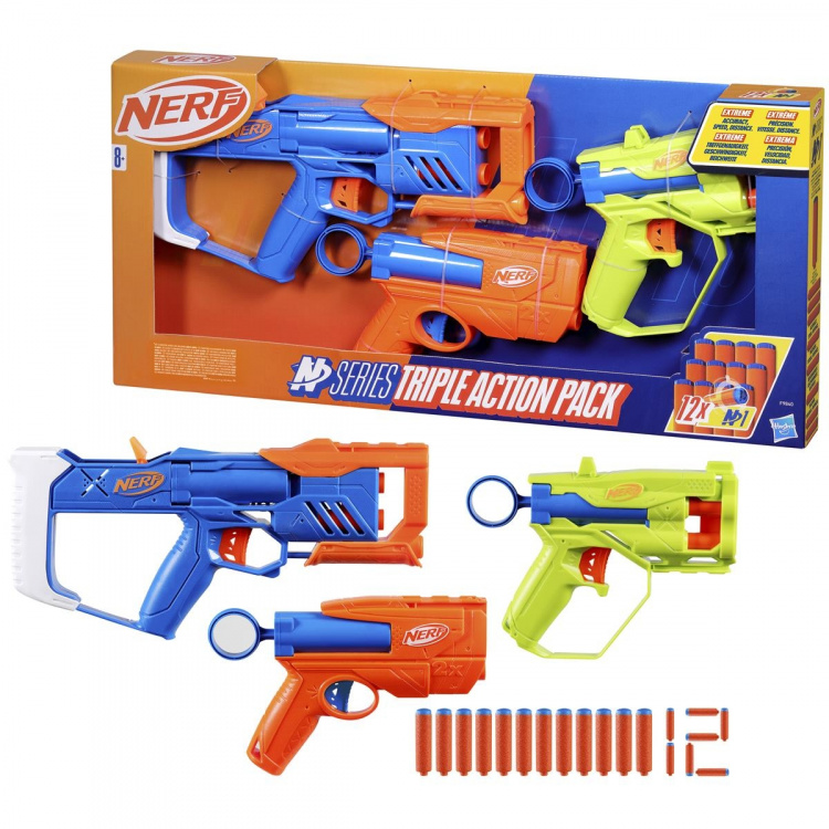 NERF N-Series Trippel actionpakke