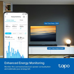 TP-Link Tapo Mini Smart Wi-Fi-kontakt, energiovervåking, Matter /Tapo P110M