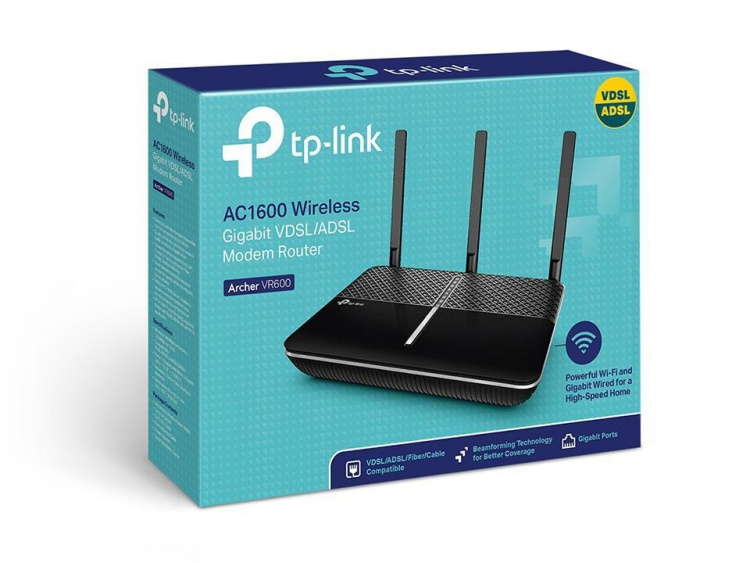 TP-Link AC1600 Wi-Fi VDSL/ADSL-modemruter / Archer VR600