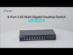 TP-Link 8-porters 2,5G multigigabit-skrivebordsbryter TP-Link 8-porters 2,5G multigigabit-skrivebordsbryter