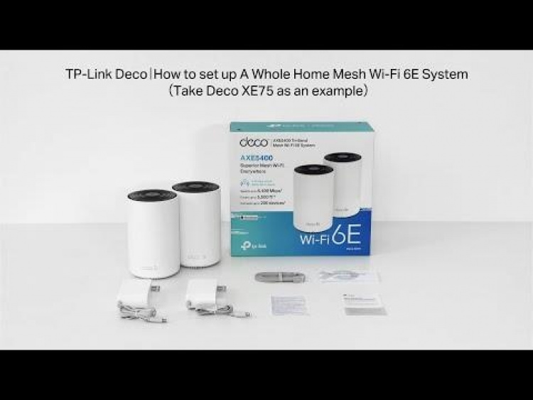 TP-Link Deco XE75 (3-pakning) Wi-Fi 6E AXE5400 Wi-Fi-system med netting for hele hjemmet TP-Link Deco XE75 (3-pakning) Wi-Fi 6E AXE5400 Wi-Fi-system med netting for hele hjemmet