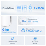 TP-Link Deco PX50 Wi-Fi 6 AX3000 + G1500 Powerline Mesh-system for hele hjemmet (3-pakning)