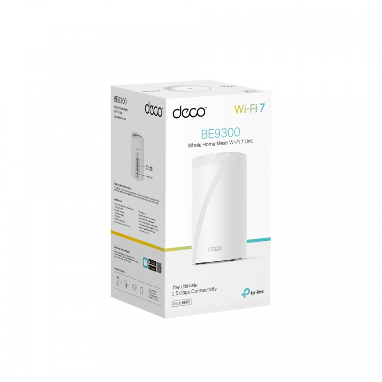 TP-Link Deco BE65 Wi-Fi 7 BE9300 Wi-Fi-system for hele hjemmet (1-pk) TP-Link Deco BE65 Wi-Fi 7 BE9300 Wi-Fi-system for hele hjemmet (1-pk)