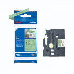 Brother TZe-RM34 trykker gulltekst på mintgrønt 12 mm satengbånd Brother TZe-RM34 trykker gulltekst på mintgrønt 12 mm satengbånd