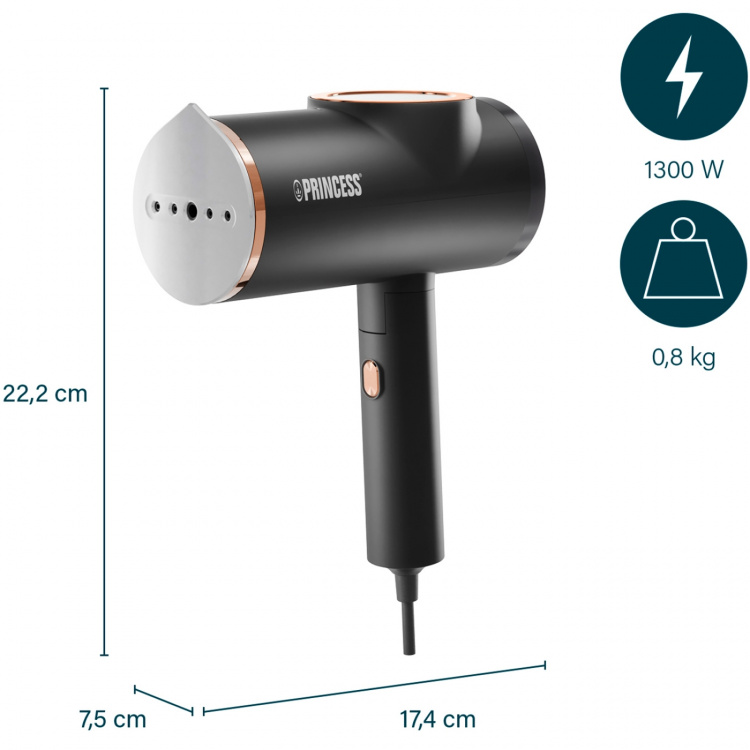 Princess Plaggdamper 2in1 med bleiefjerner 332890 Dual håndholdt