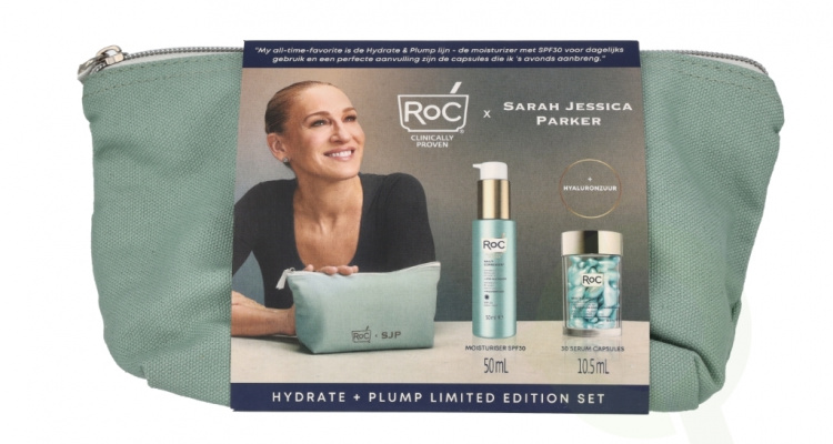 ROC Sarah Jessica Parker Hydrate + Plump Limited Edition-sett 60,5 ml Plump Moisturizer SPF30 50 ml/kapsler 30 stk/pose
